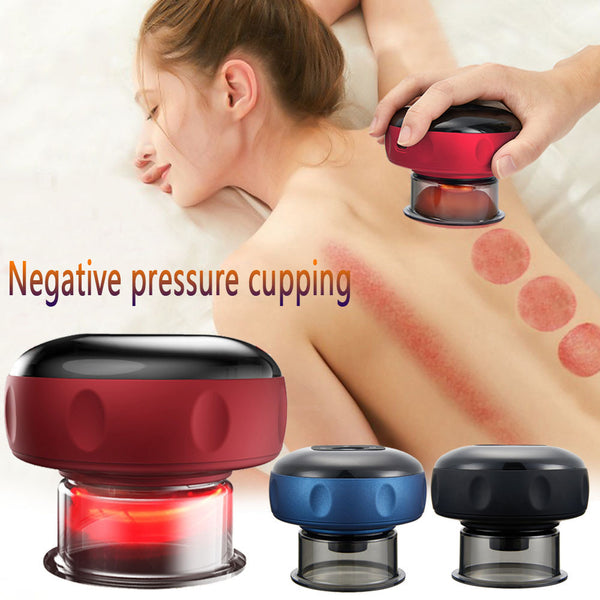 Smart Electric Cupping & Gua Sha Massager – 12-Level Vacuum Therapy with Heating