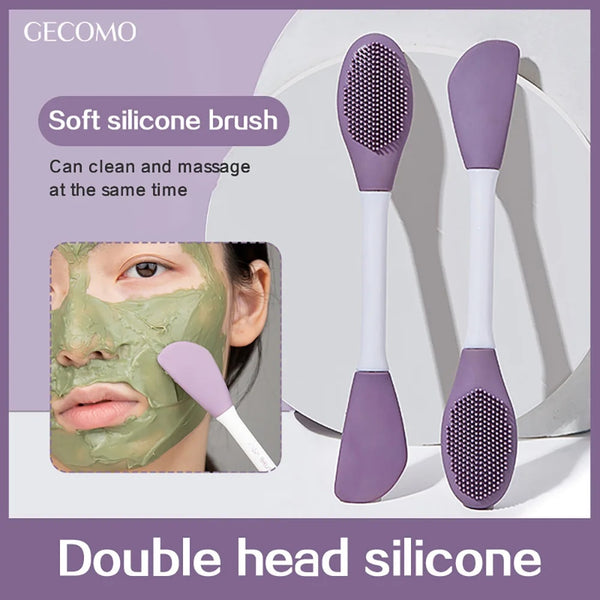 Double Head Silicone Facial Mask Brush – Massage & Skincare Tool