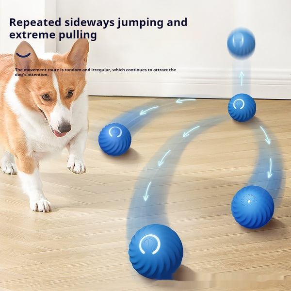 Interactive Jumping Ball With Plush Cover – Fun & Safe Pet Toy